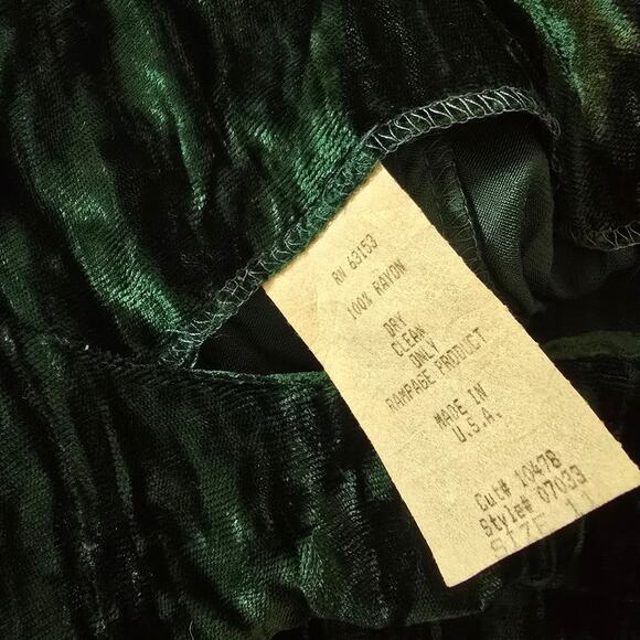 Vintage Y2K Rampage Green Crushed Velvet Bodycon Mini Dress M | 11 - Picture 5 of 5